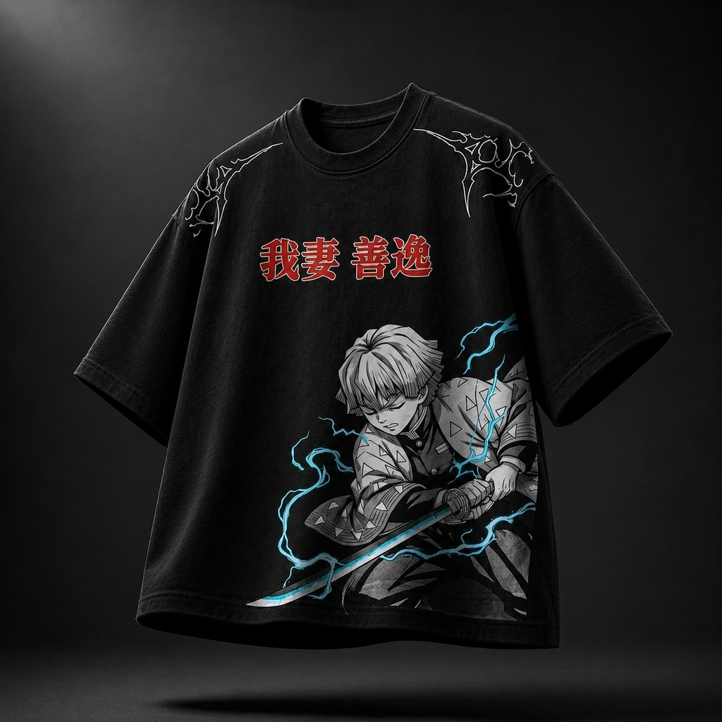 Anime Oversized Downshoulder Tshirt
