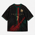 Portugal 7 Football Oversized Downshoulder Tshirt