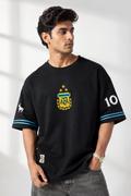 Argentina Legacy Oversized Tee – Midnight Black