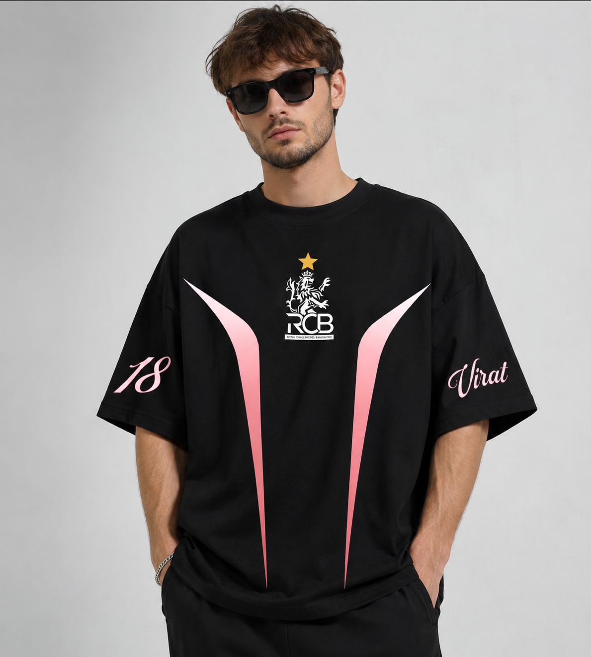 VK18 Oversized Downshoulder Tshirt