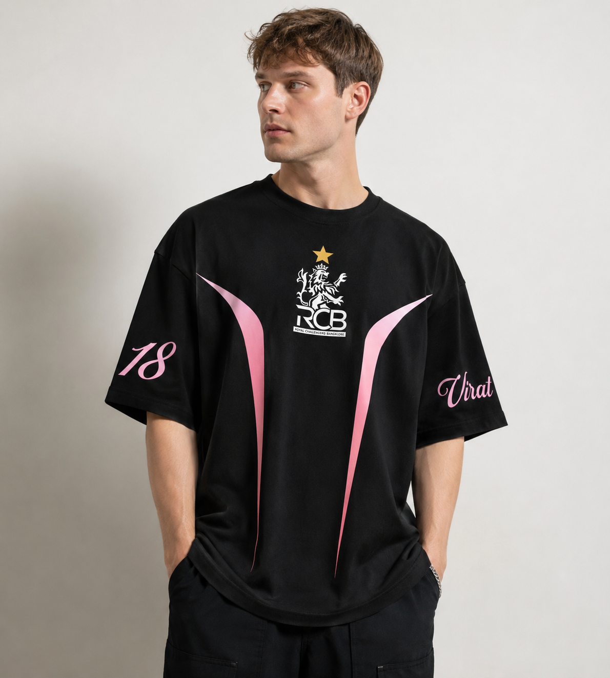 VK18 Oversized Downshoulder Tshirt
