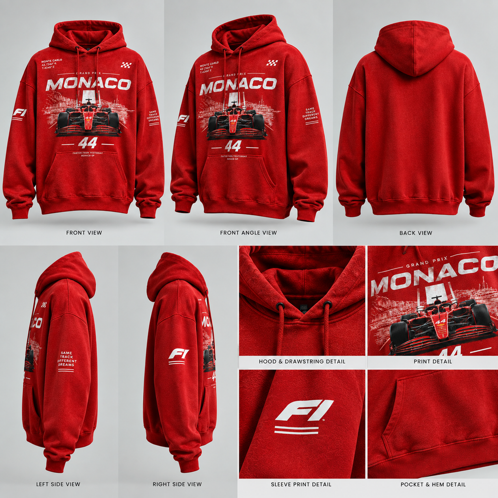Monaco Formula Downshoulder Hoodie