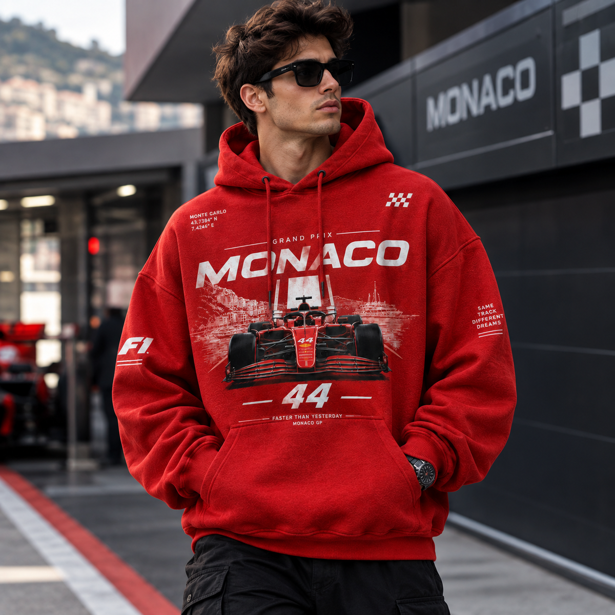 Monaco Formula Downshoulder Hoodie