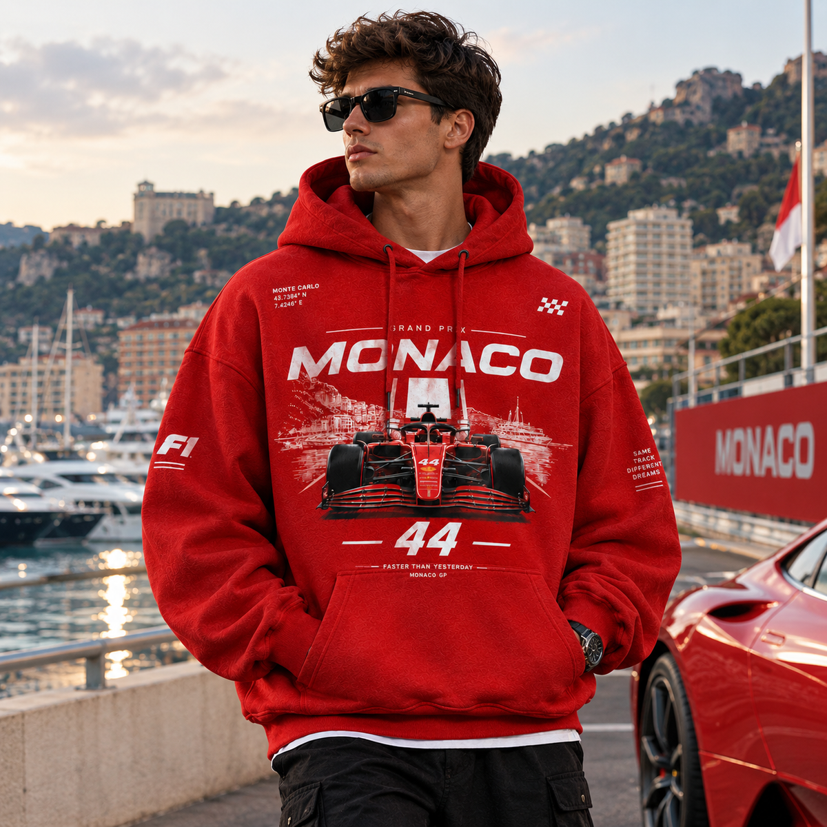 Monaco Formula Downshoulder Hoodie