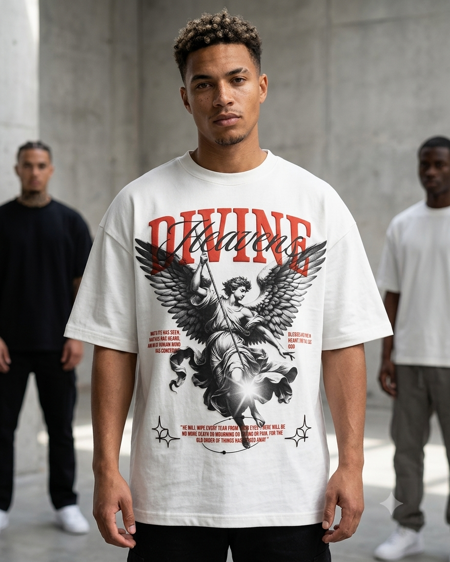 Divine Heaven Oversized Downshoulder Tshirt
