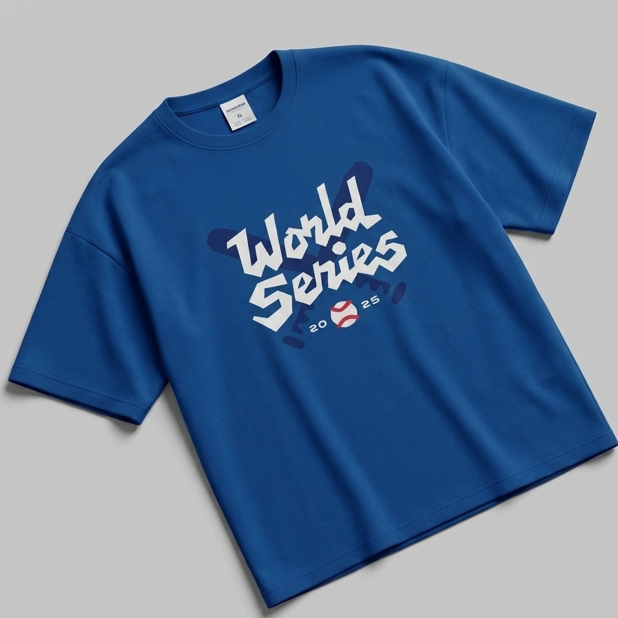 World Series Oversized Downshoulder Tshirt