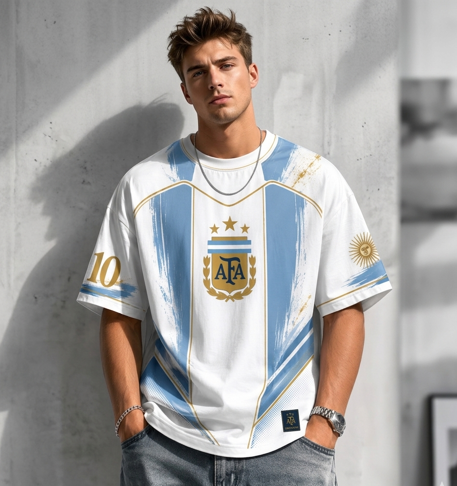 Argentina Messi AFA 10 Oversized Tee