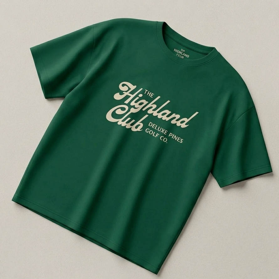 Highland Club Oversized Downshoulder Tshirt