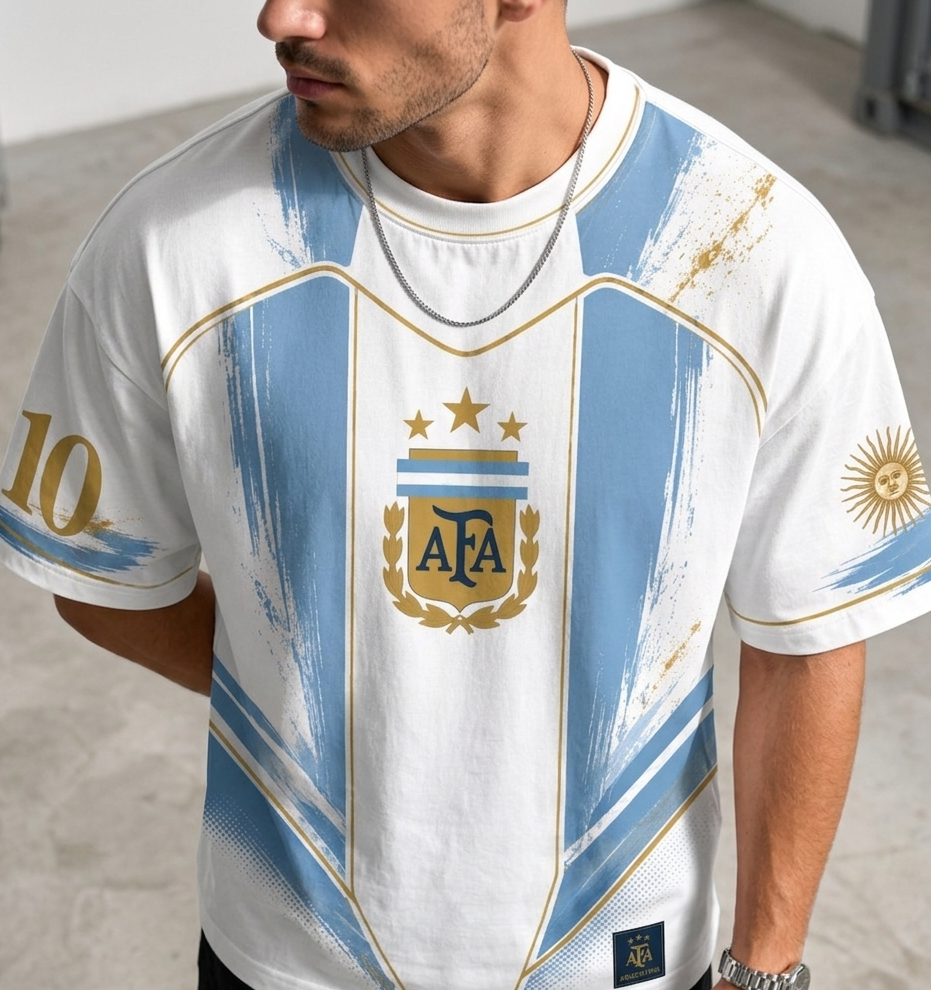 Argentina Messi AFA 10 Oversized Tee