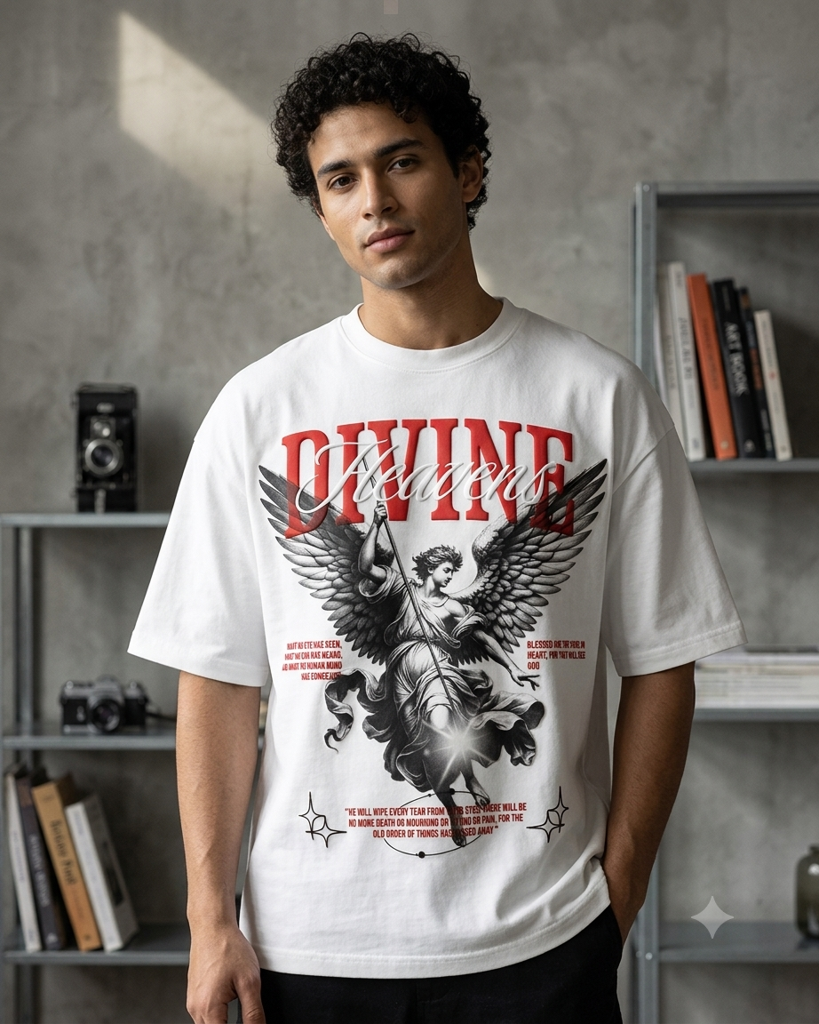 Divine Heaven Oversized Downshoulder Tshirt
