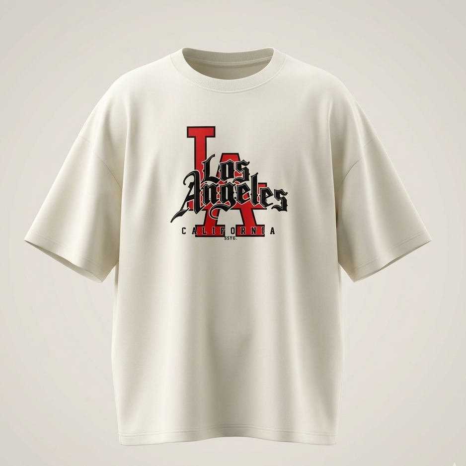 LA Oversized Downshoulder Tshirt