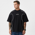 Jersey Style Oversized Downshoulder Tshirt