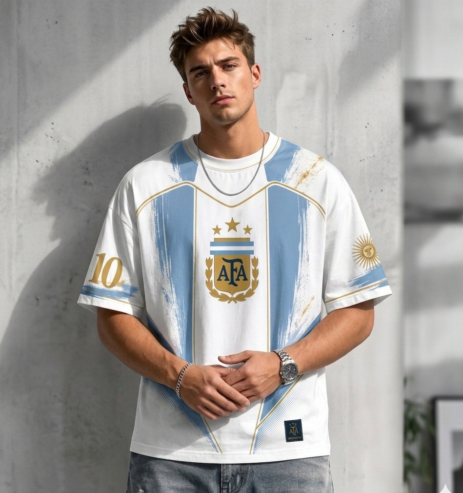 Argentina Messi AFA 10 Oversized Tee