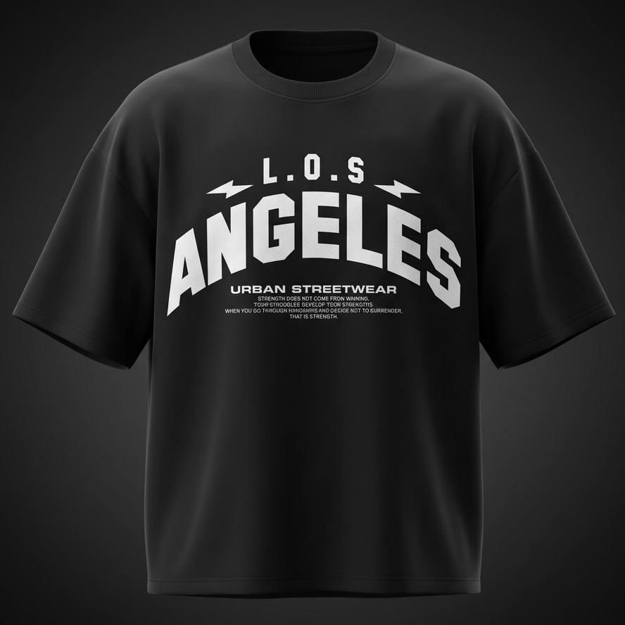 Los Angeles Oversized Downshoulder Tshirt