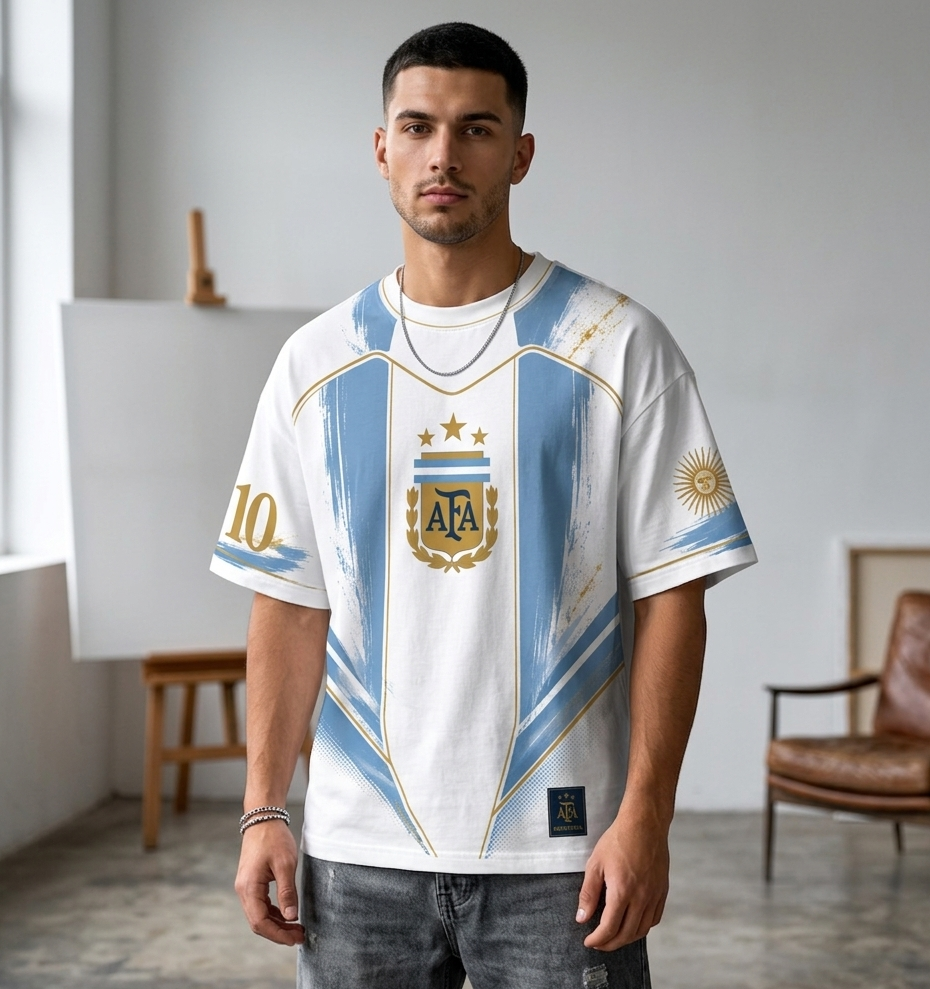 Argentina Messi AFA 10 Oversized Tee