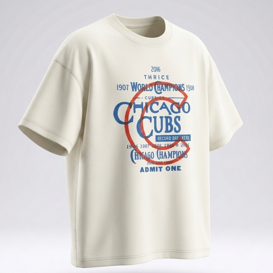 Chicago Club Oversized Downshoulder Tshirt