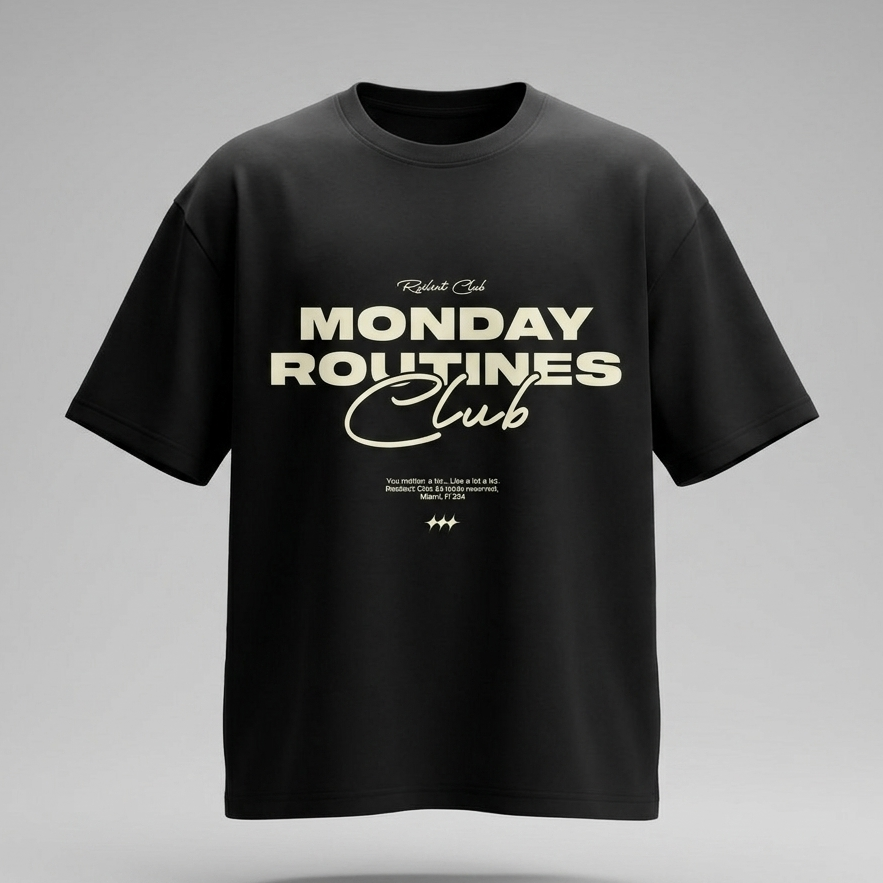 Monday Club Oversized Downshoulder Tshirt