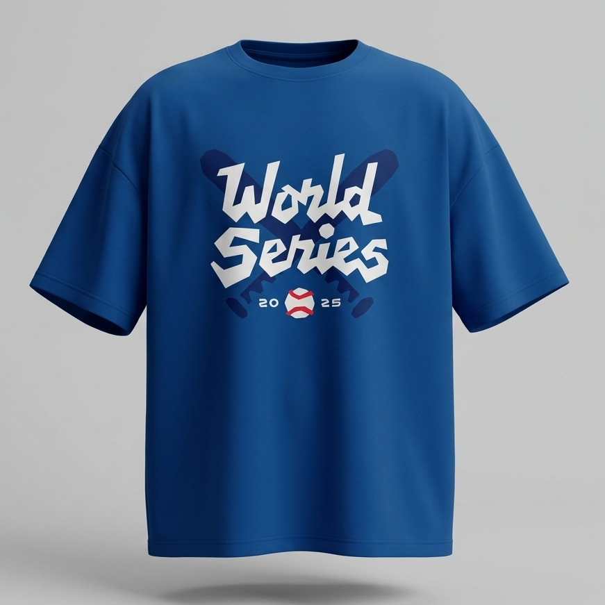 World Series Oversized Downshoulder Tshirt